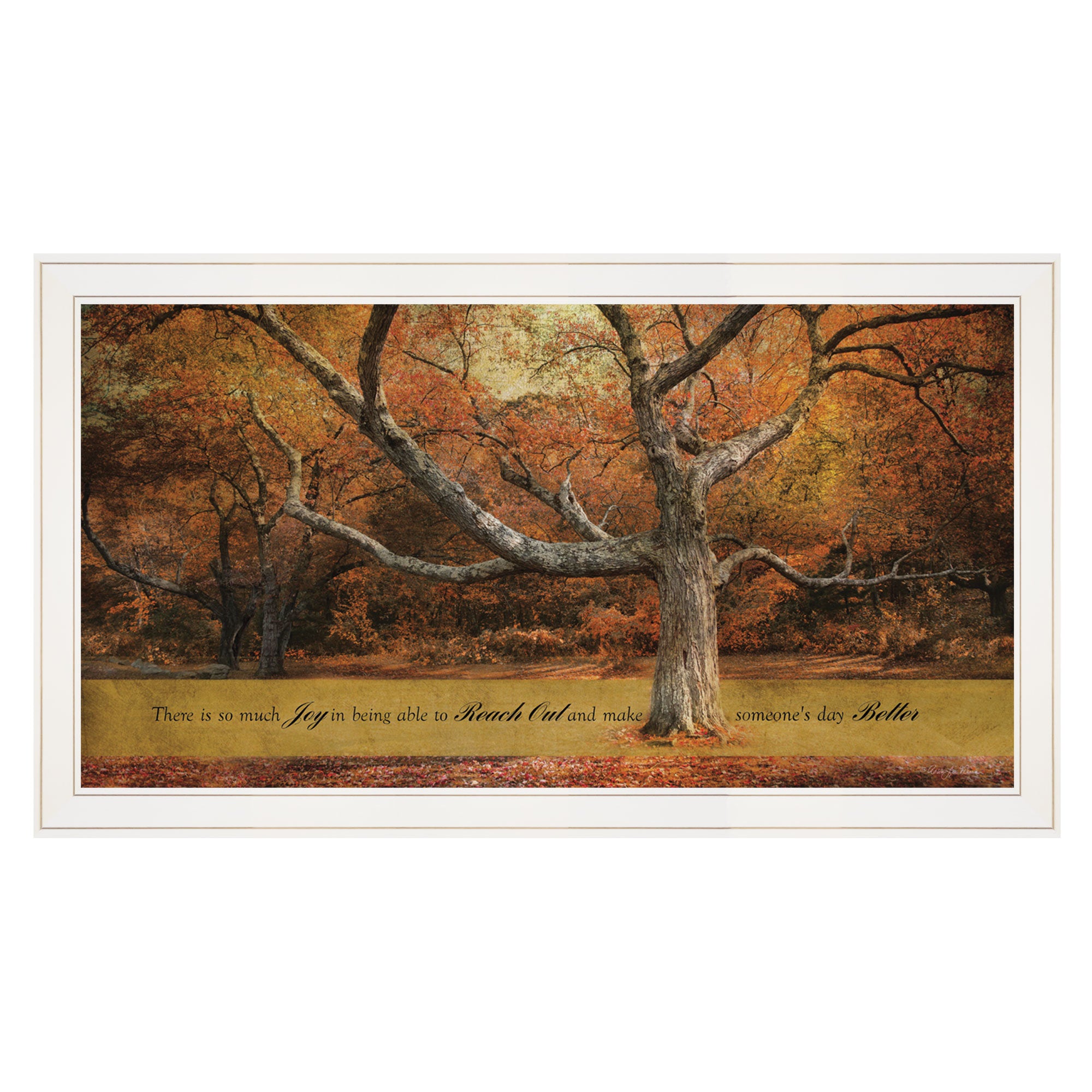"Reach Out" by Robin-Lee Vieira, Ready to Hang Framed print, White Frame