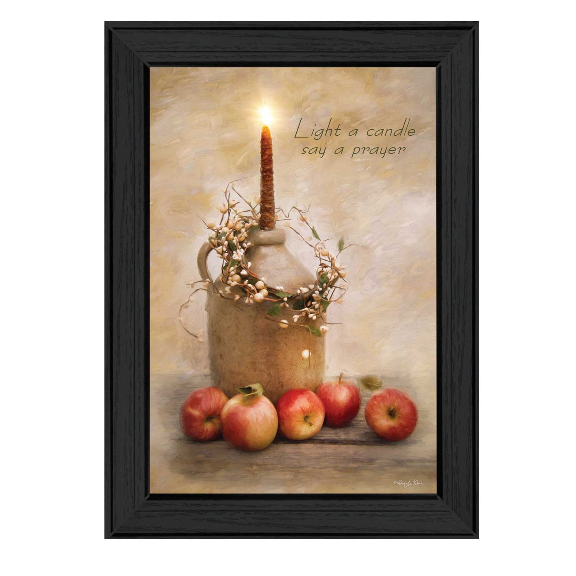 "Say A Prayer" By Robin-Lee Vieira, Printed Wall Art, Ready To Hang Framed Poster, Black Frame
