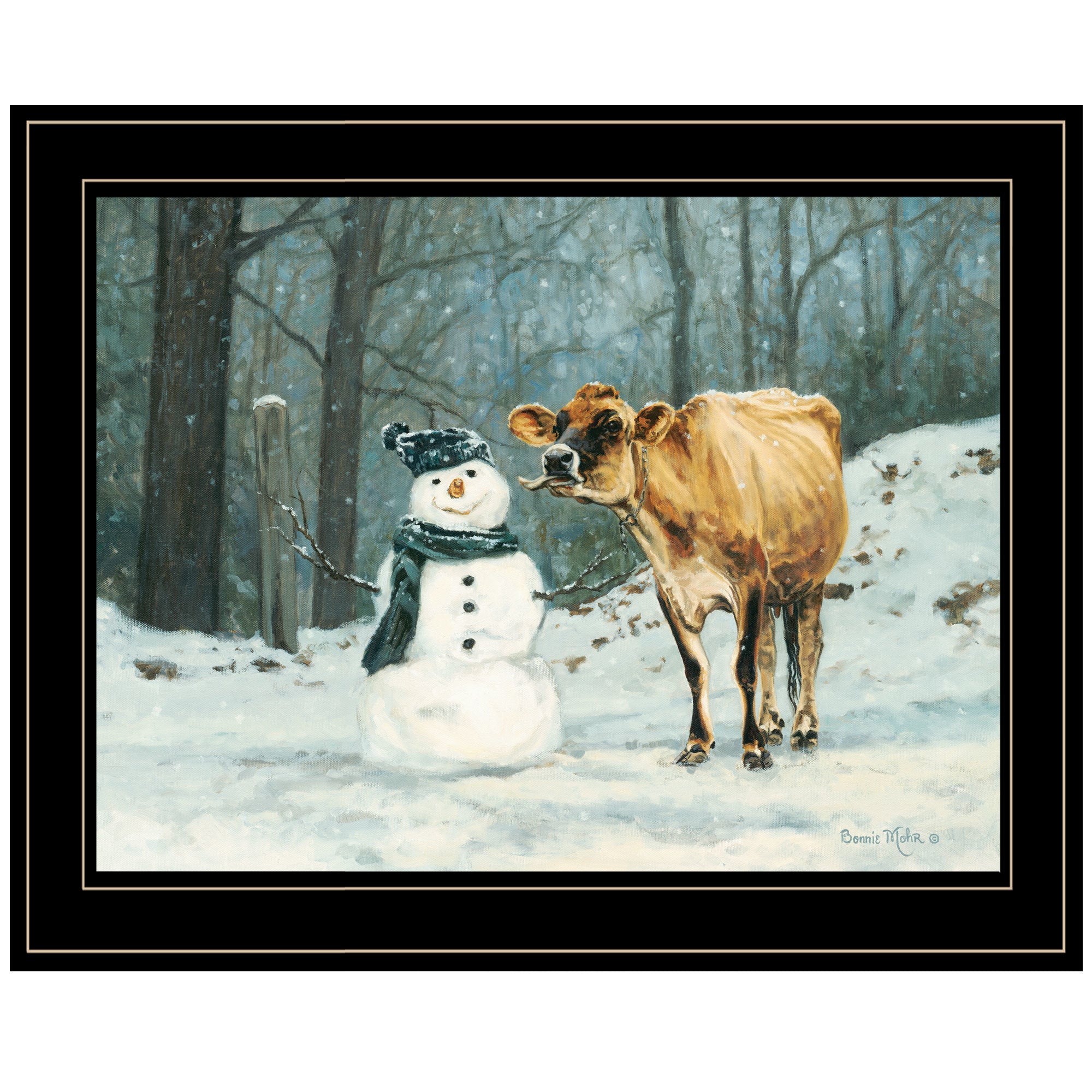 "Well Hello There" by Bonnie Mohr, Ready to Hang Framed Print, Black Frame