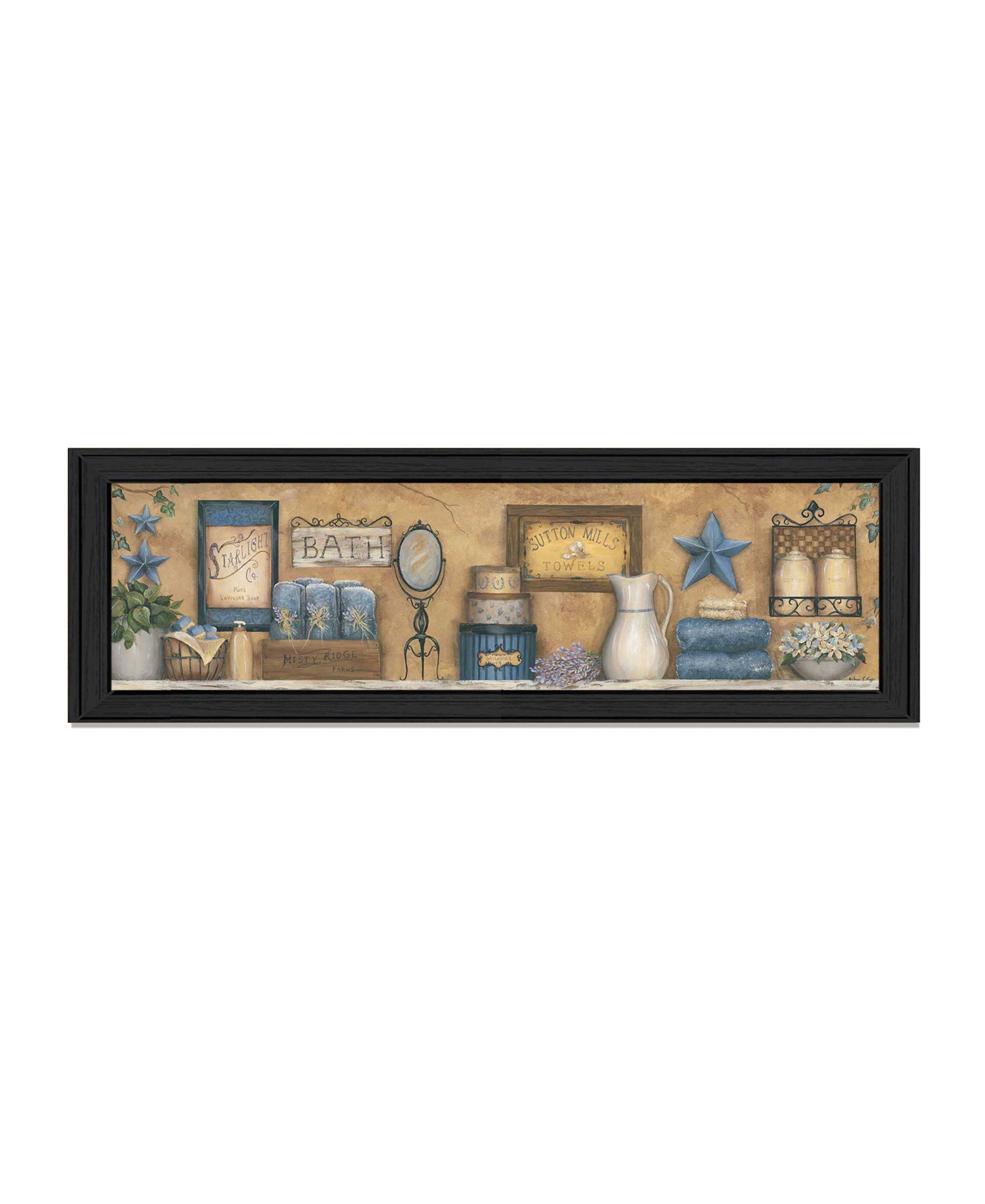 "Starlight Bath" By Carrie Knoff, Printed Wall Art, Ready To Hang Framed Poster, Black Frame