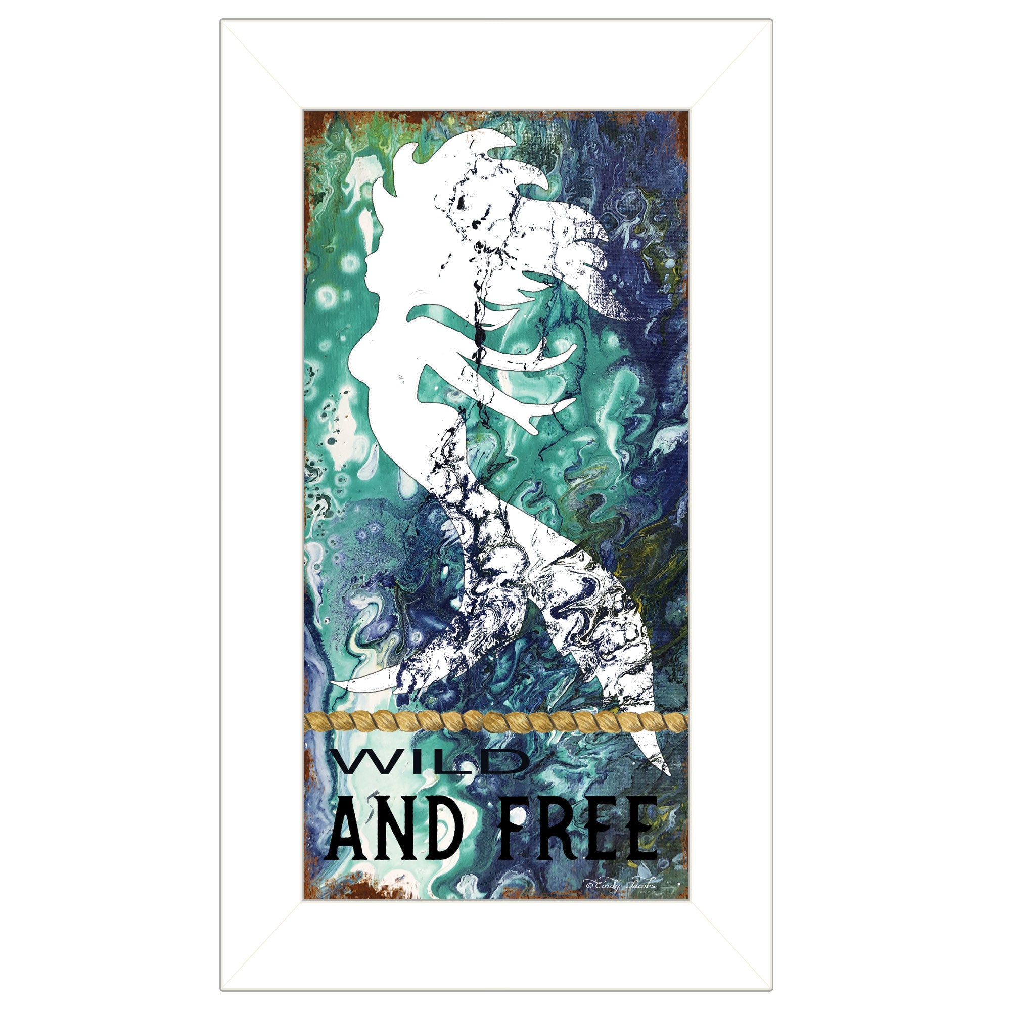 "Wild and Free" by Cindy Jacobs, Ready to Hang Framed Print, White Frame