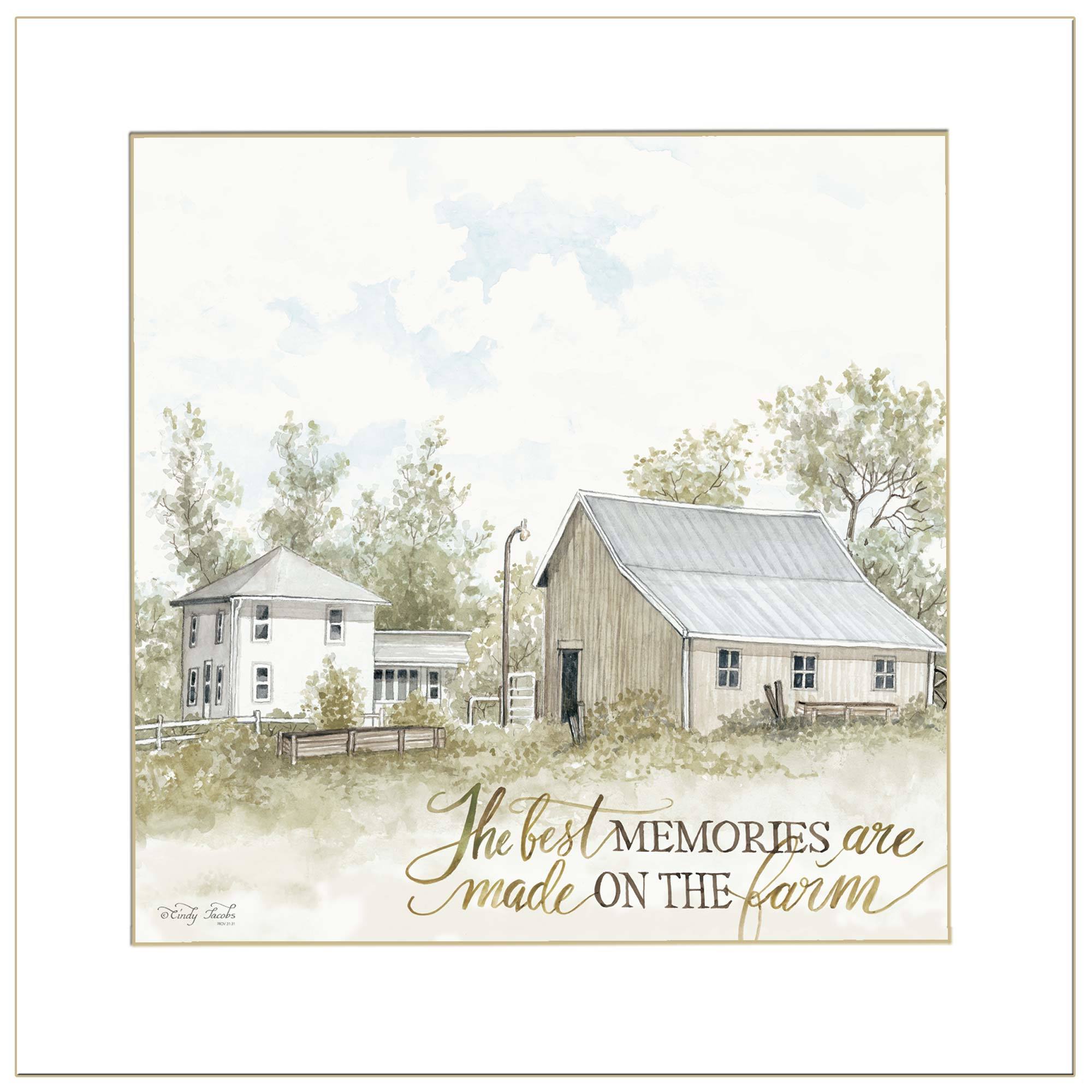 "The Best Memories" by Cindy Jacobs, Ready to Hang Framed Print, White Frame