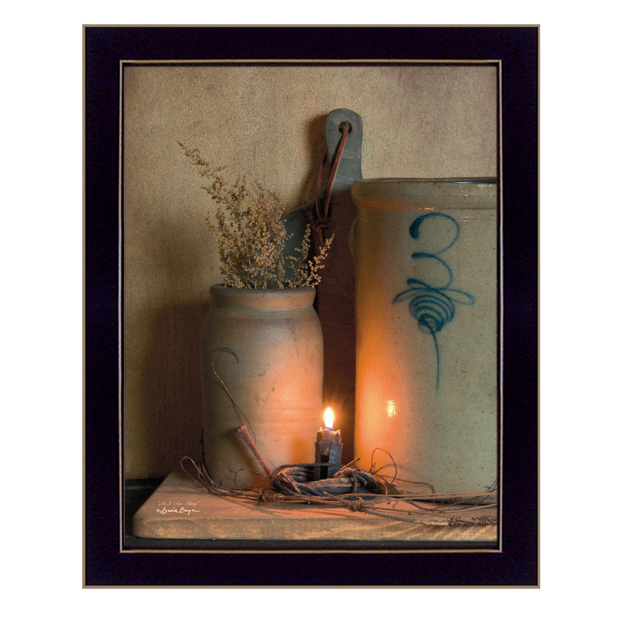 "No.3 Bee Sting" By Susan Boyer, Printed Wall Art, Ready To Hang Framed Poster, Black Frame