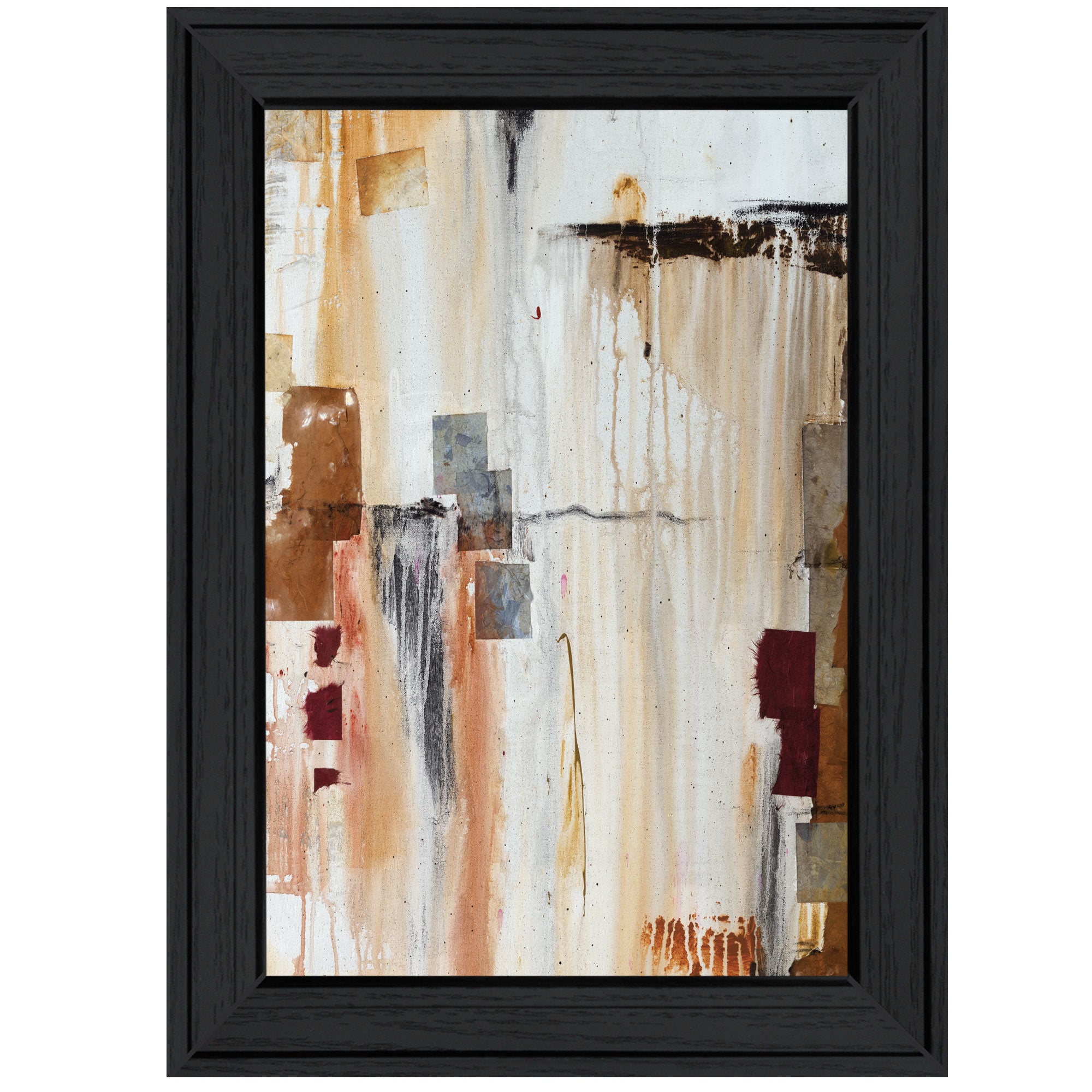 "Falling Blocks" by Cloverfield & Co, Ready to Hang Framed Print, Black Frame