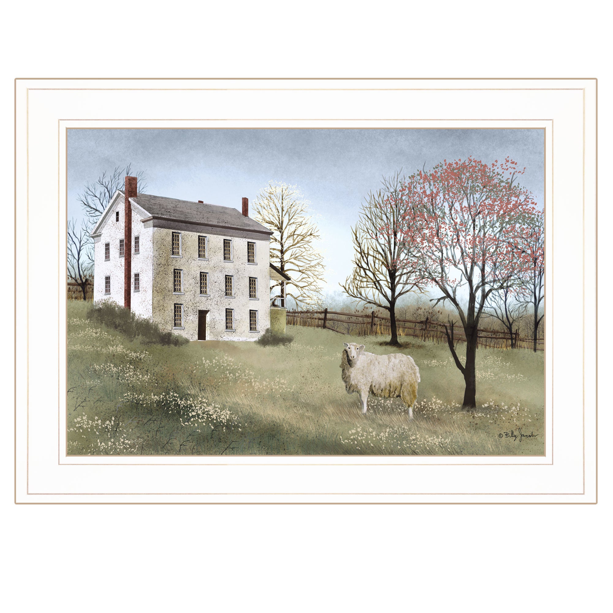 "Spring at White House Farm" by Billy Jacobs, Ready to Hang Framed Print, White Frame