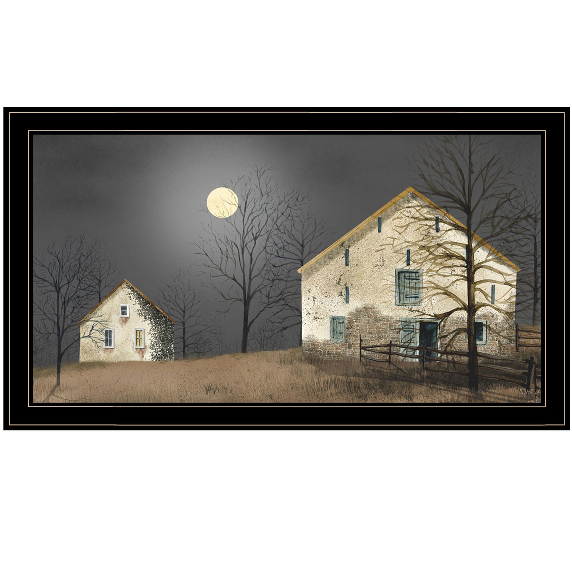 "Still of the Night" By Billy Jacobs, Ready to Hang Framed Print, Black Frame