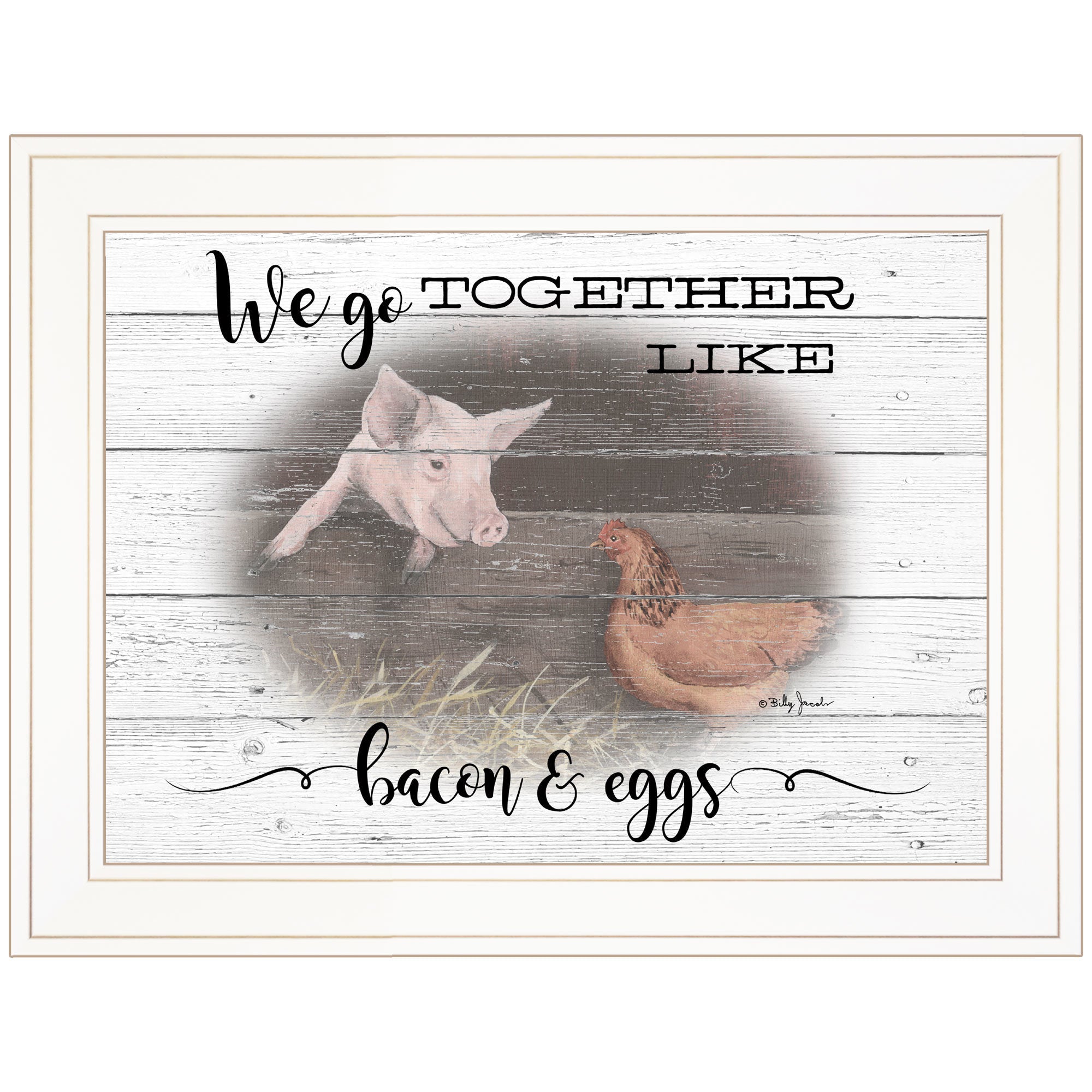 "We Go Together" By Billy Jacobs, Ready to Hang Framed Print, White Frame