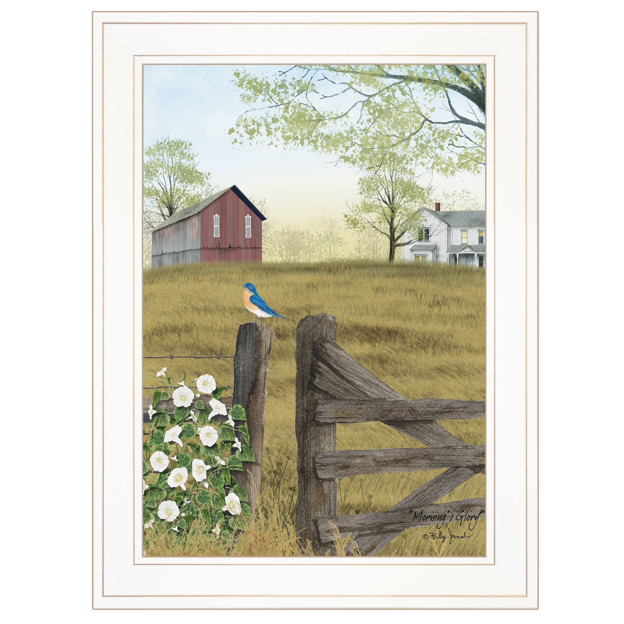 "Morning's Glory" by Billy Jacobs, Ready to Hang Framed Print, White Frame