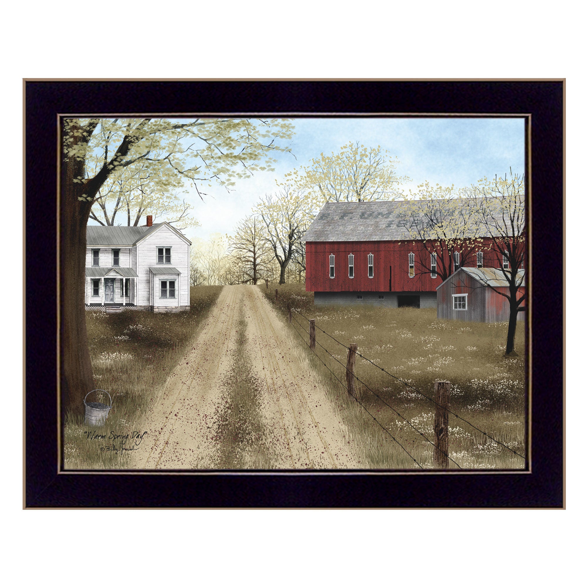 "Warm Spring Day" By Billy Jacobs, Printed Wall Art, Ready To Hang Framed Poster, Black Frame