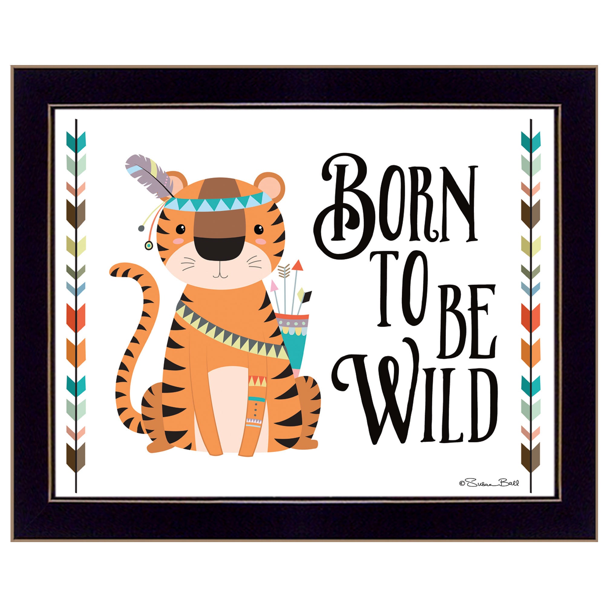"Born to be Wild" By Susan Boyer, Printed Wall Art, Ready To Hang Framed Poster, Black Frame