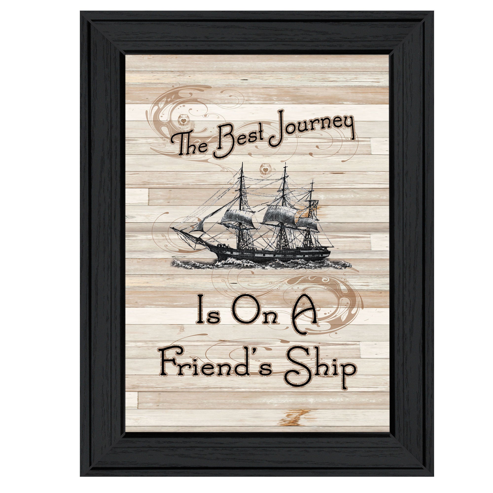 "Friendship Journey" by Millwork Engineering, Ready to Hang Framed Print, Black Frame