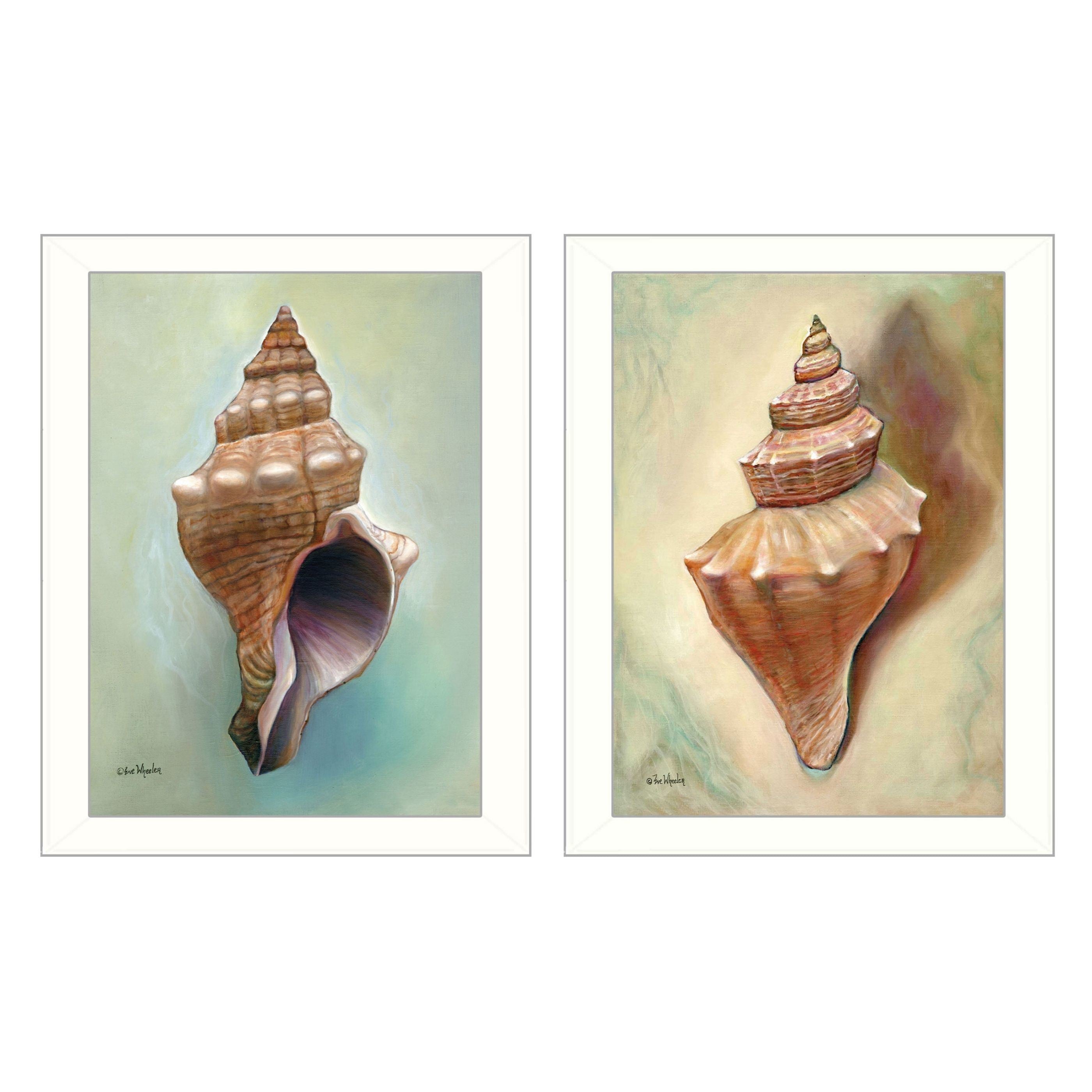 "Echo Collection" 2-Piece Vignette By Ed Wargo, Printed Wall Art, Ready To Hang Framed Poster, White Frame