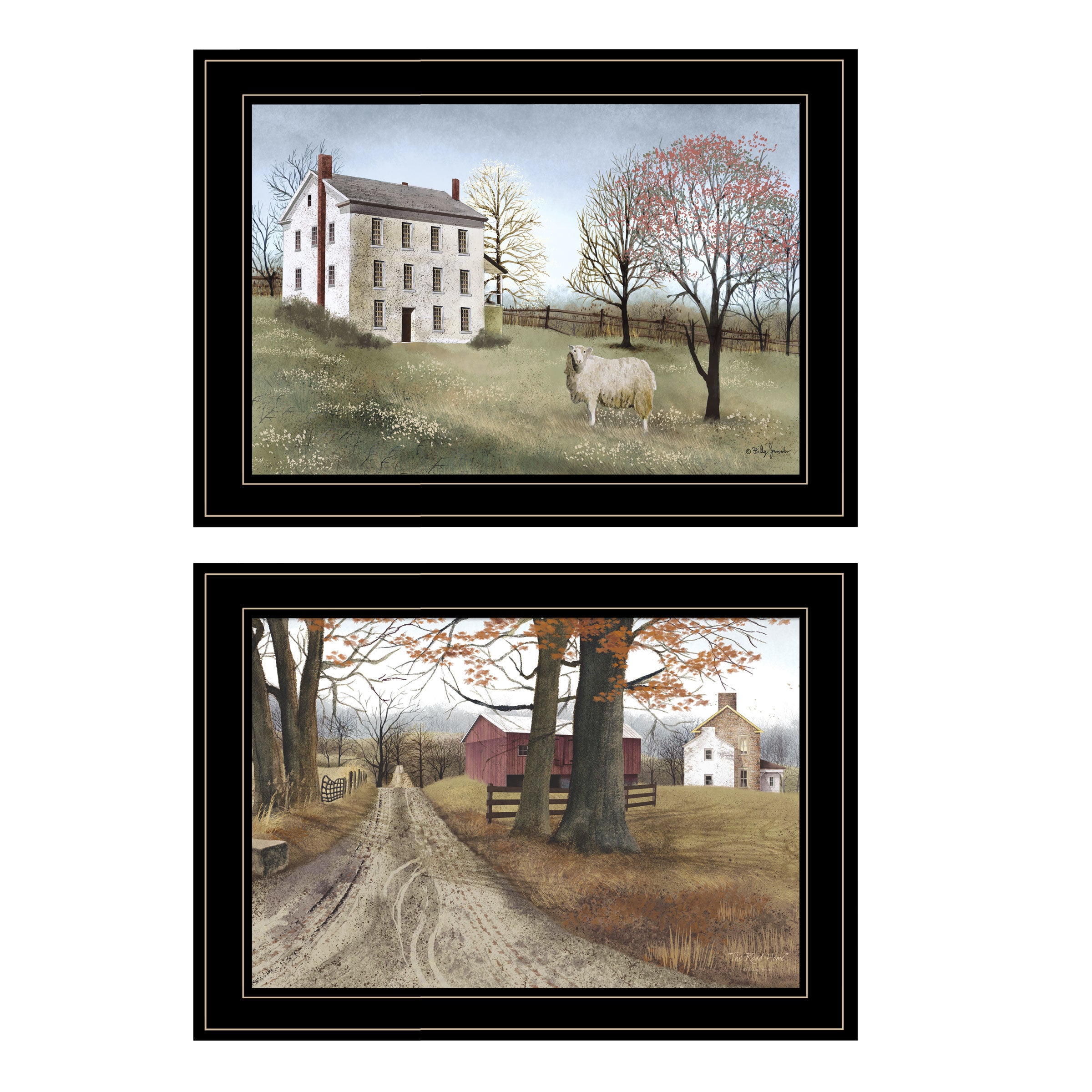 "The Road Home" 2-Piece Vignette by Billy Jacobs, Black Frame