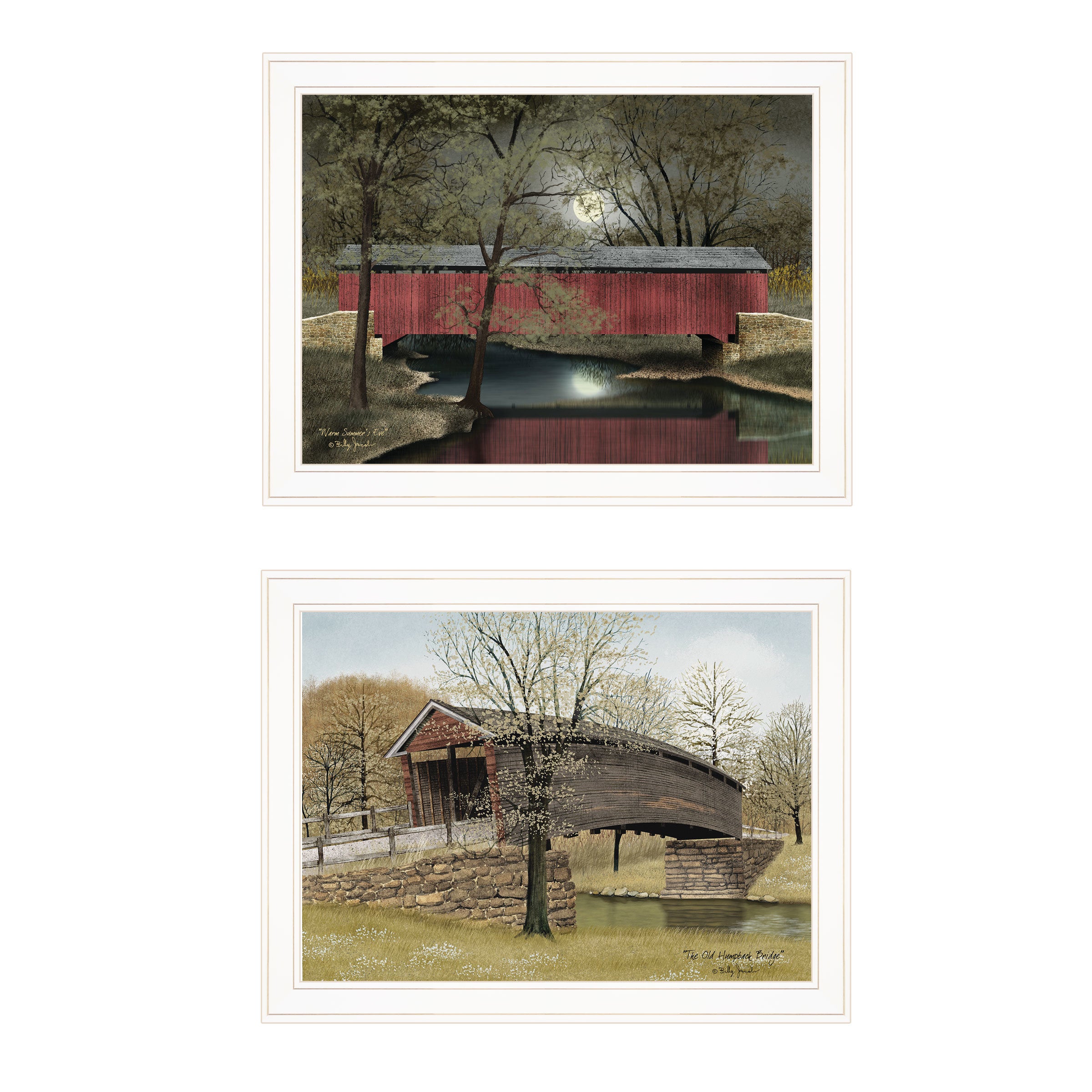 "Bridge Collection" I 2-Piece Vignette by Billy Jacobs, White Frame
