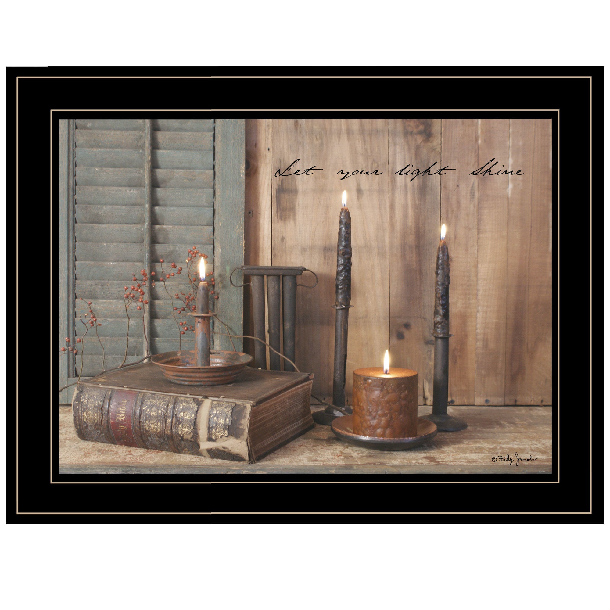 "Let Your Light Shine" by Billy Jacobs, Ready to Hang Framed Print, Black Frame