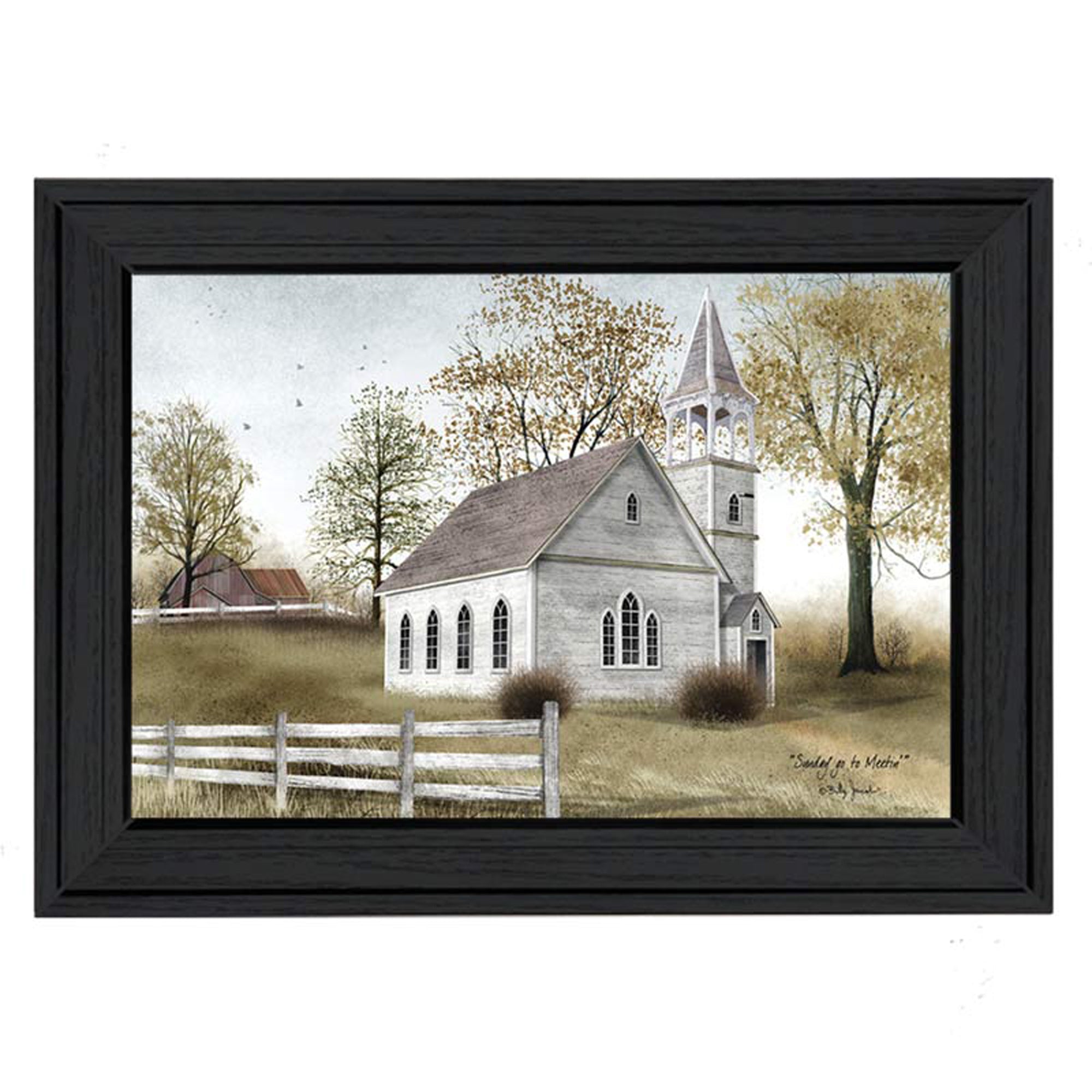 "Sunday Go To Meetin" By Billy Jacobs, Printed Wall Art, Ready To Hang Framed Poster, Black Frame