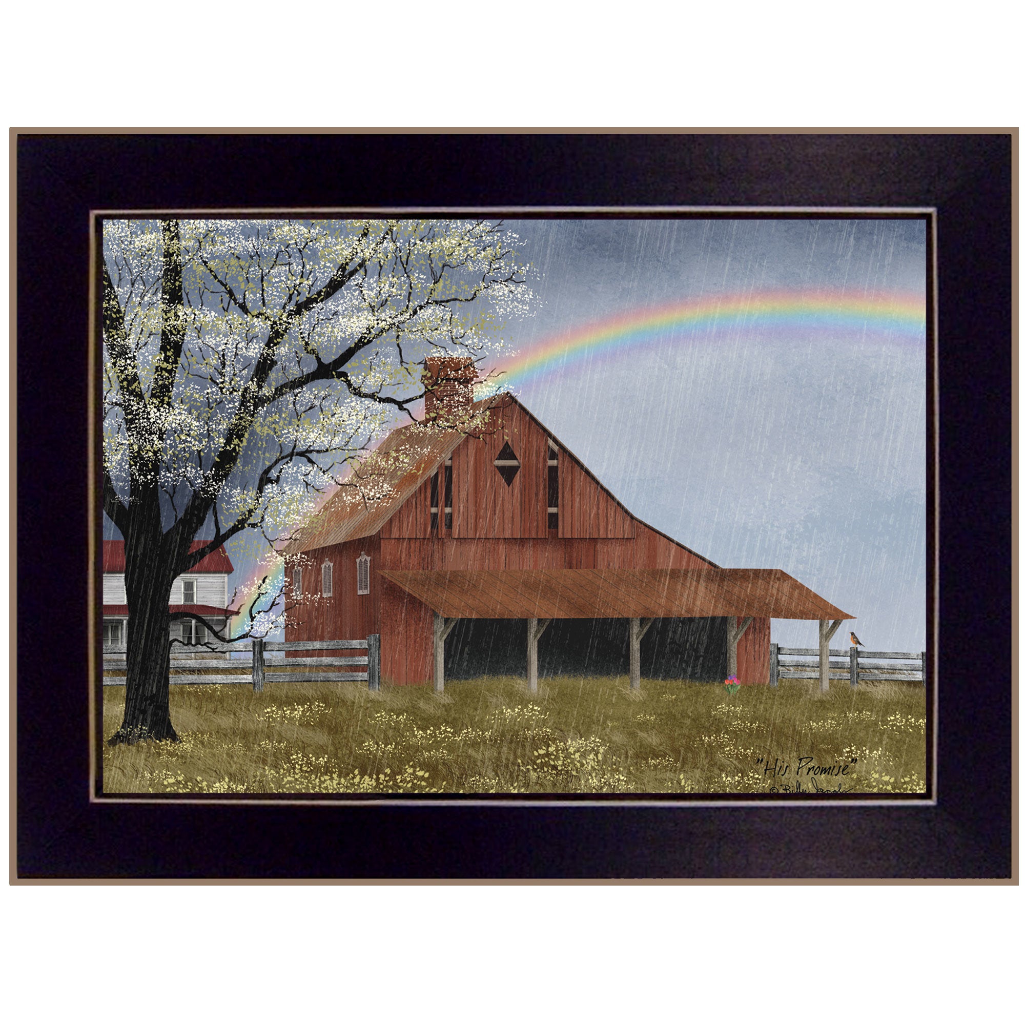 "His Promise" by Billy Jacobs, Ready to Hang Framed Print, Black Frame