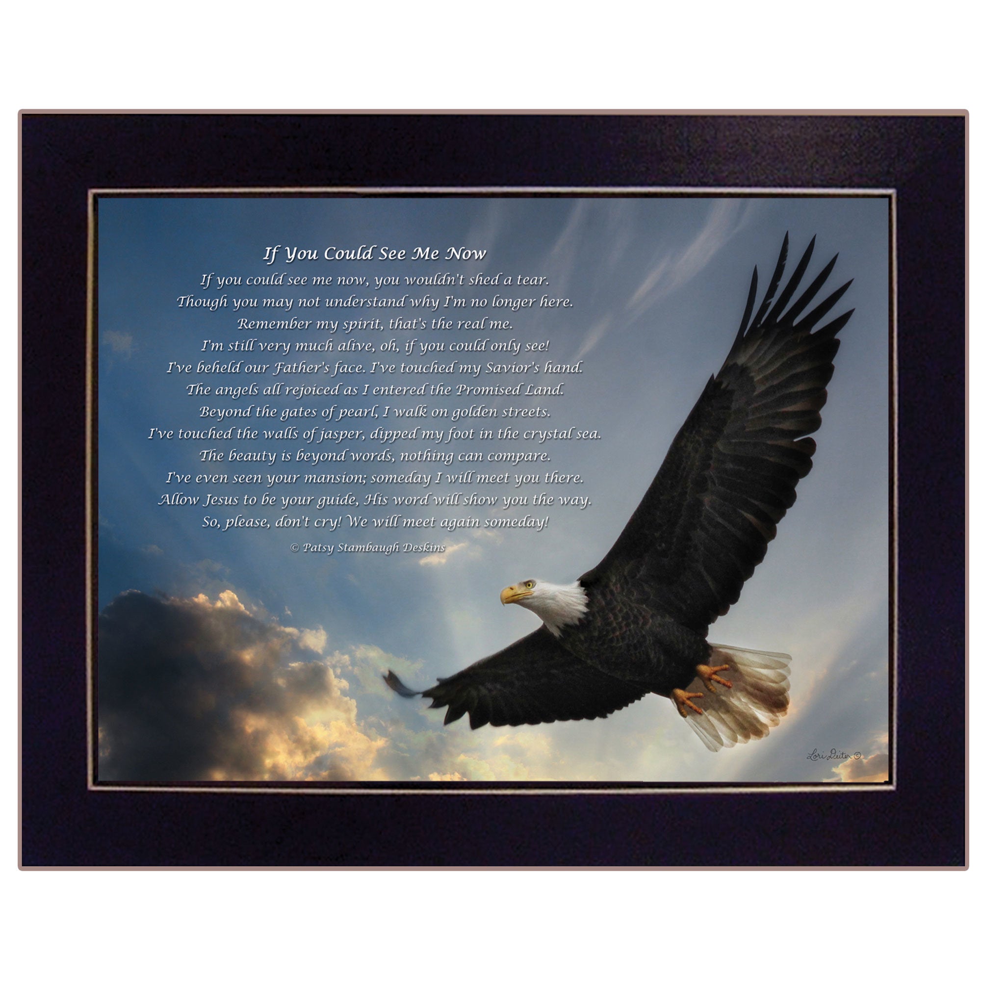 "If You Could See Me Now" by Lori Deiter, Ready to Hang Framed Print, Black Frame