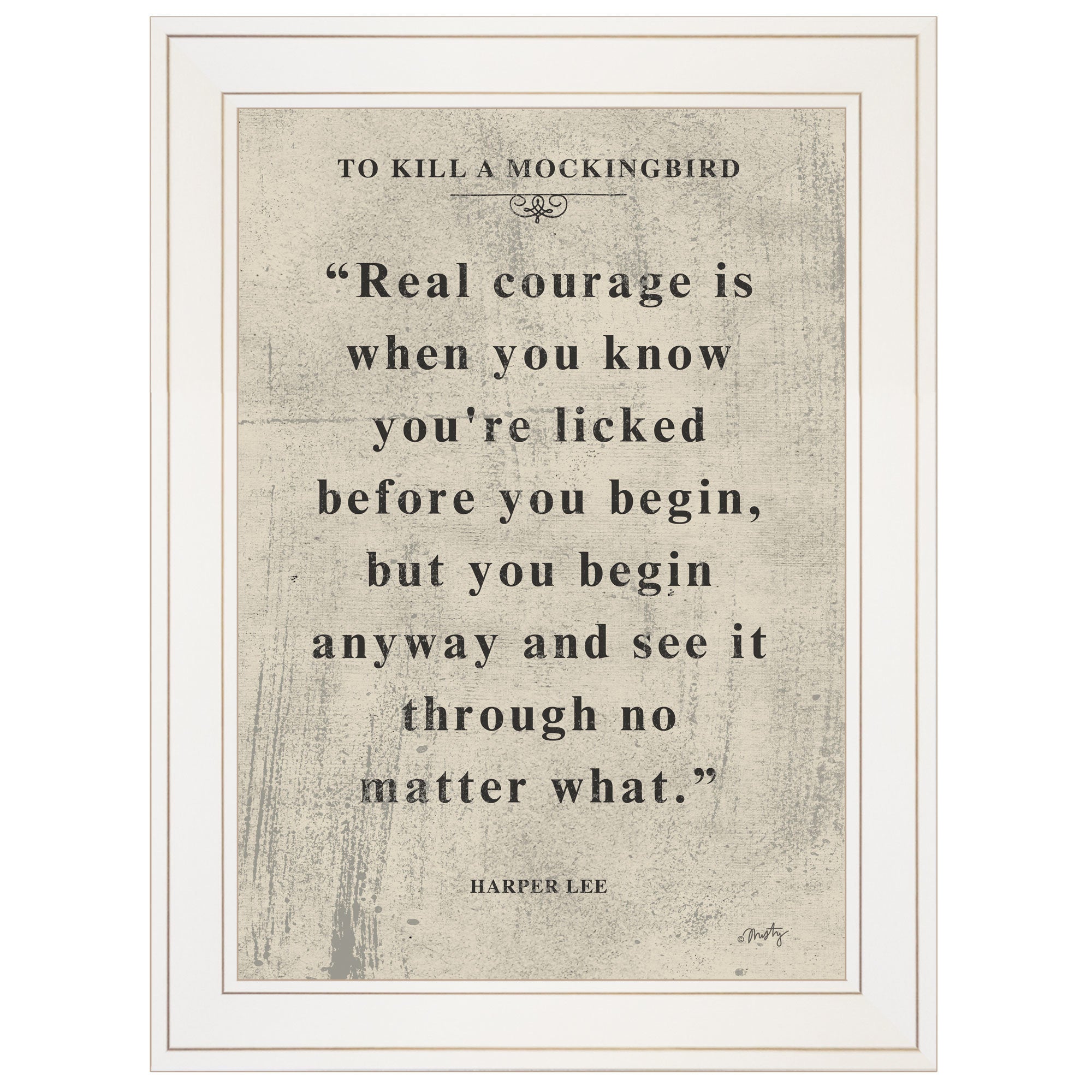 "Book Quote VI" by Misty Michelle, Ready to Hang Framed Print, White Frame