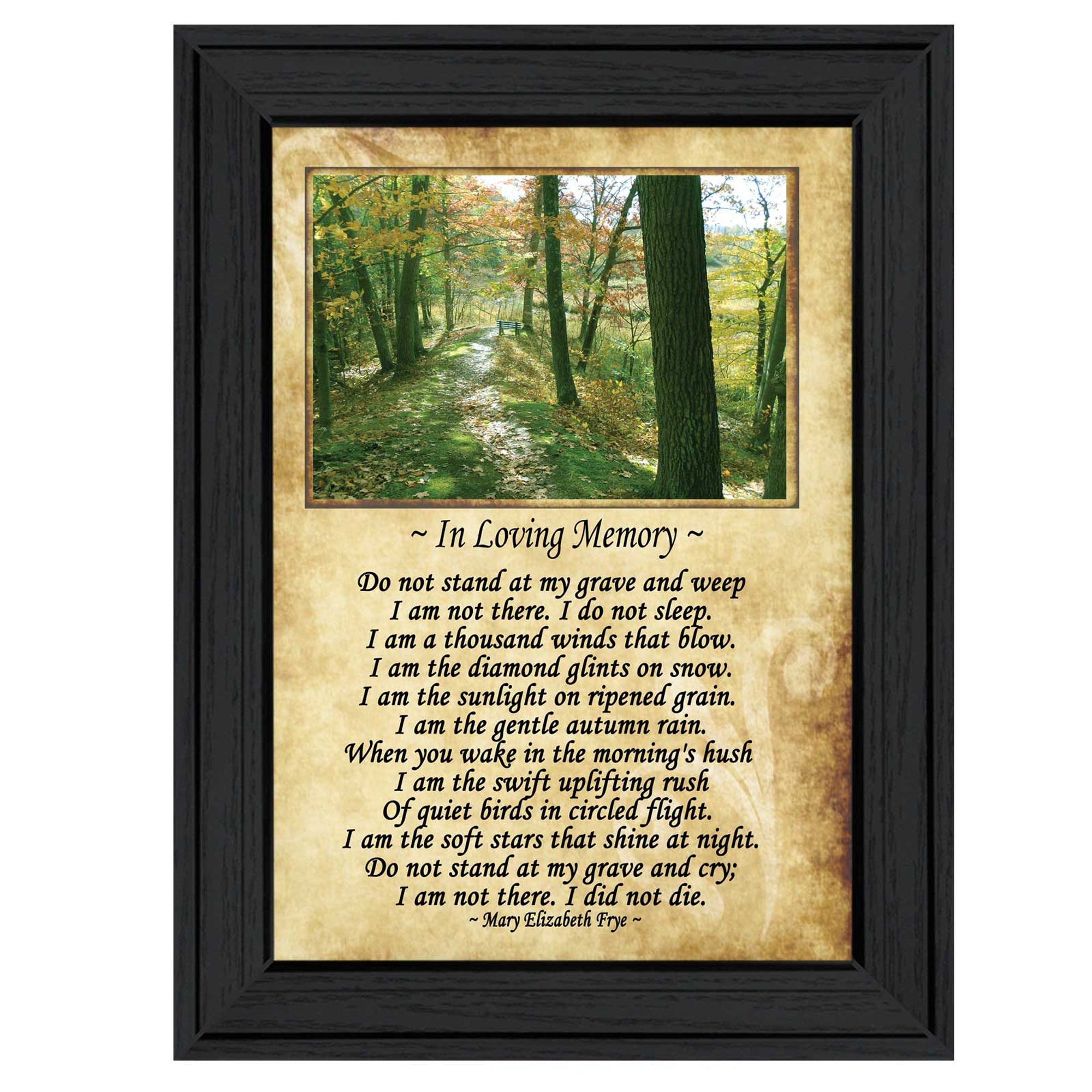 "In Loving Memory" By Trendy Decor4U, Printed Wall Art, Ready To Hang Framed Poster, Black Frame