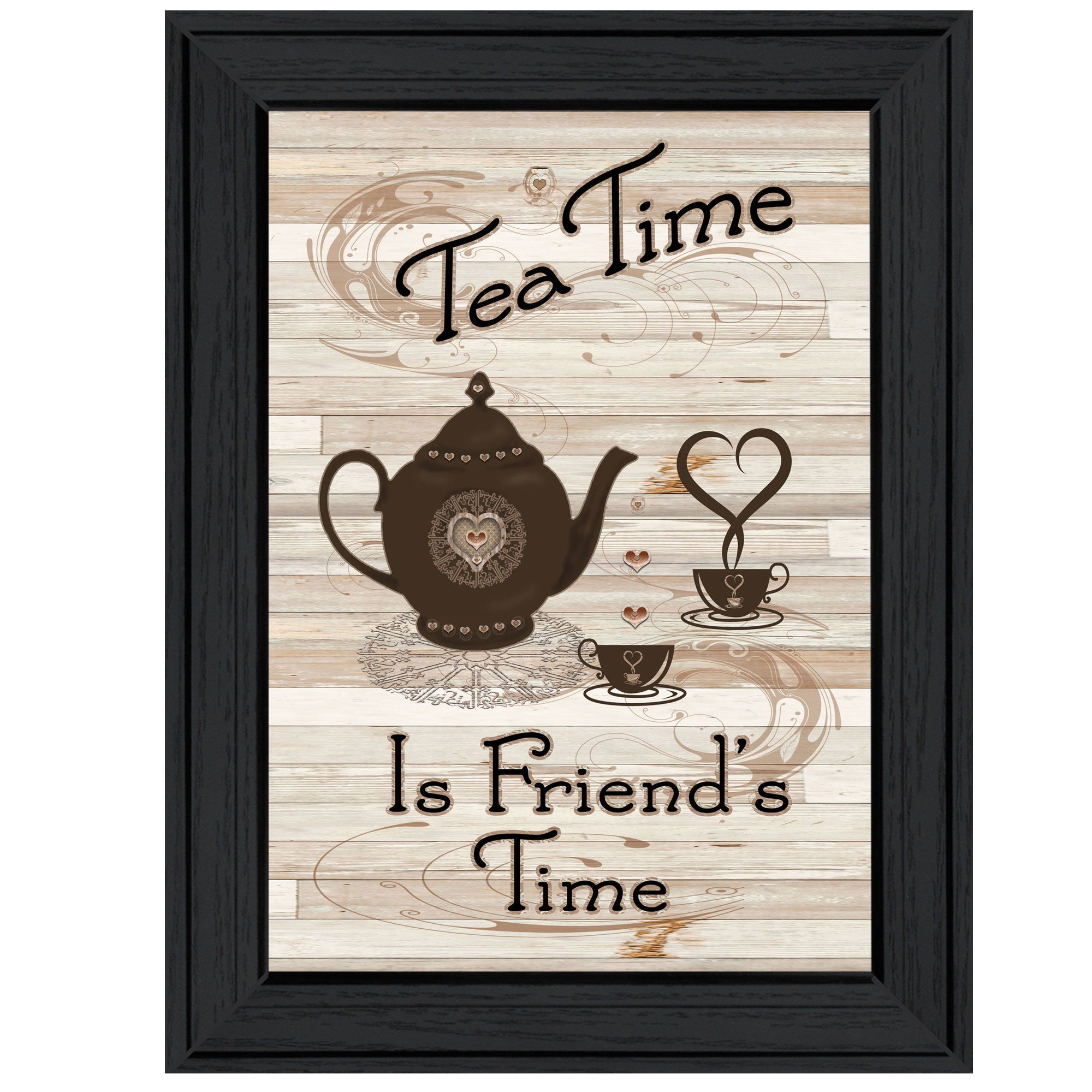 "Tea Time" by Millwork Engineering, Ready to Hang Framed Print, Black Frame