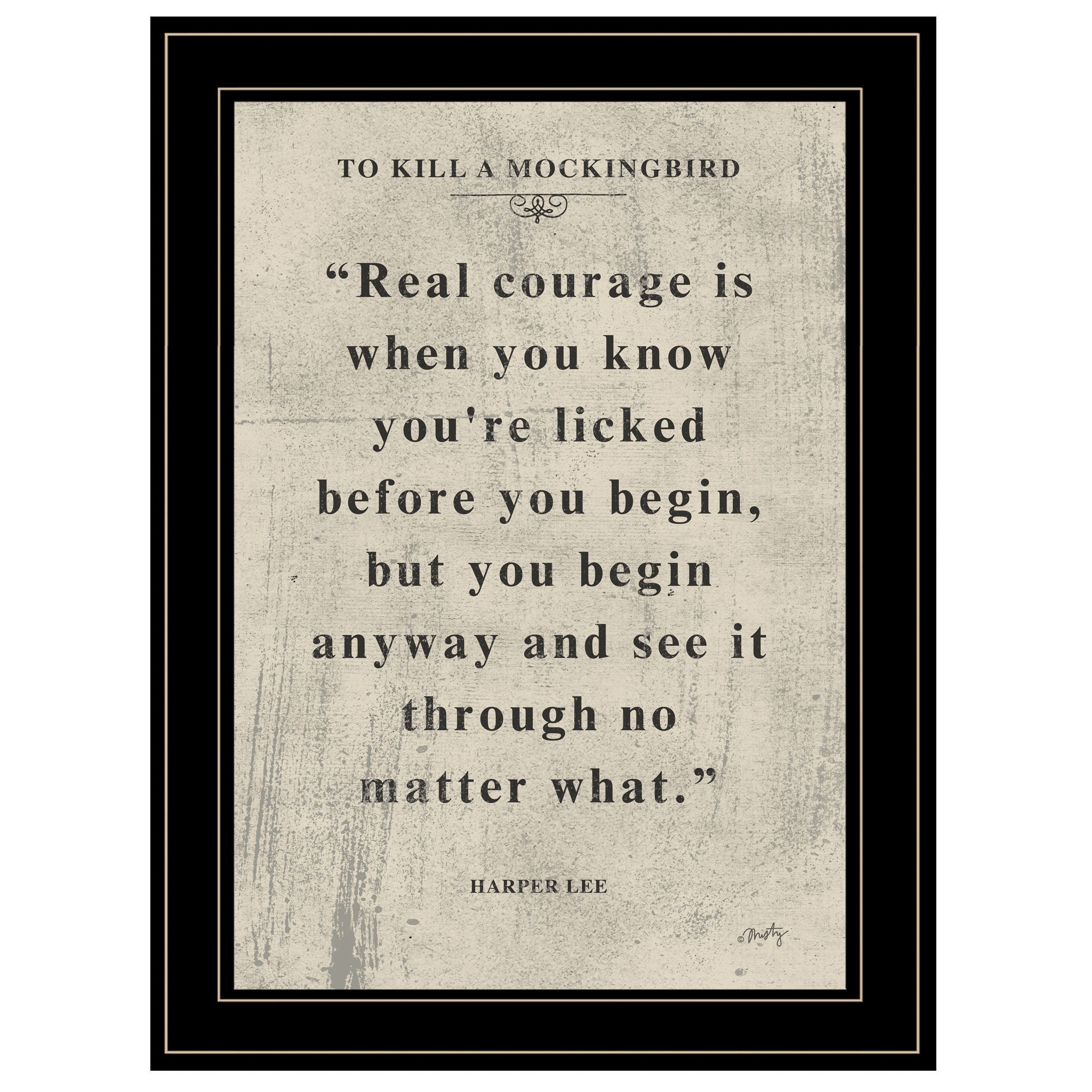 "Book Quote VI" by Misty Michelle, Ready to Hang Framed Print, Black Frame