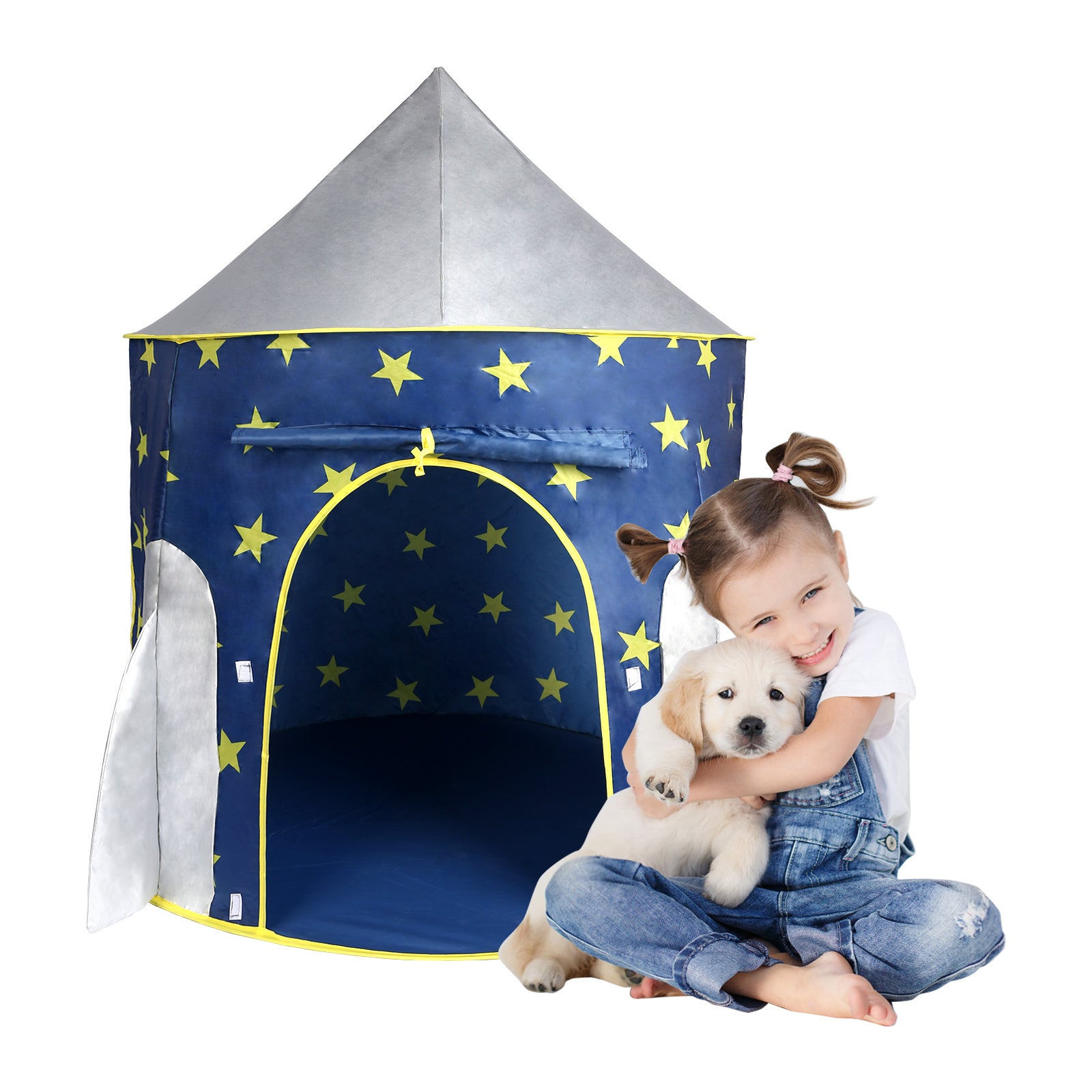 Kids Tent Rocket Spaceship, Kids Play Tent, Unicorn Tent for Boys & Girls, Kids Playhouse, Pop up Tents Foldable, Toddler Tent, Gift for Kids, Indoor
