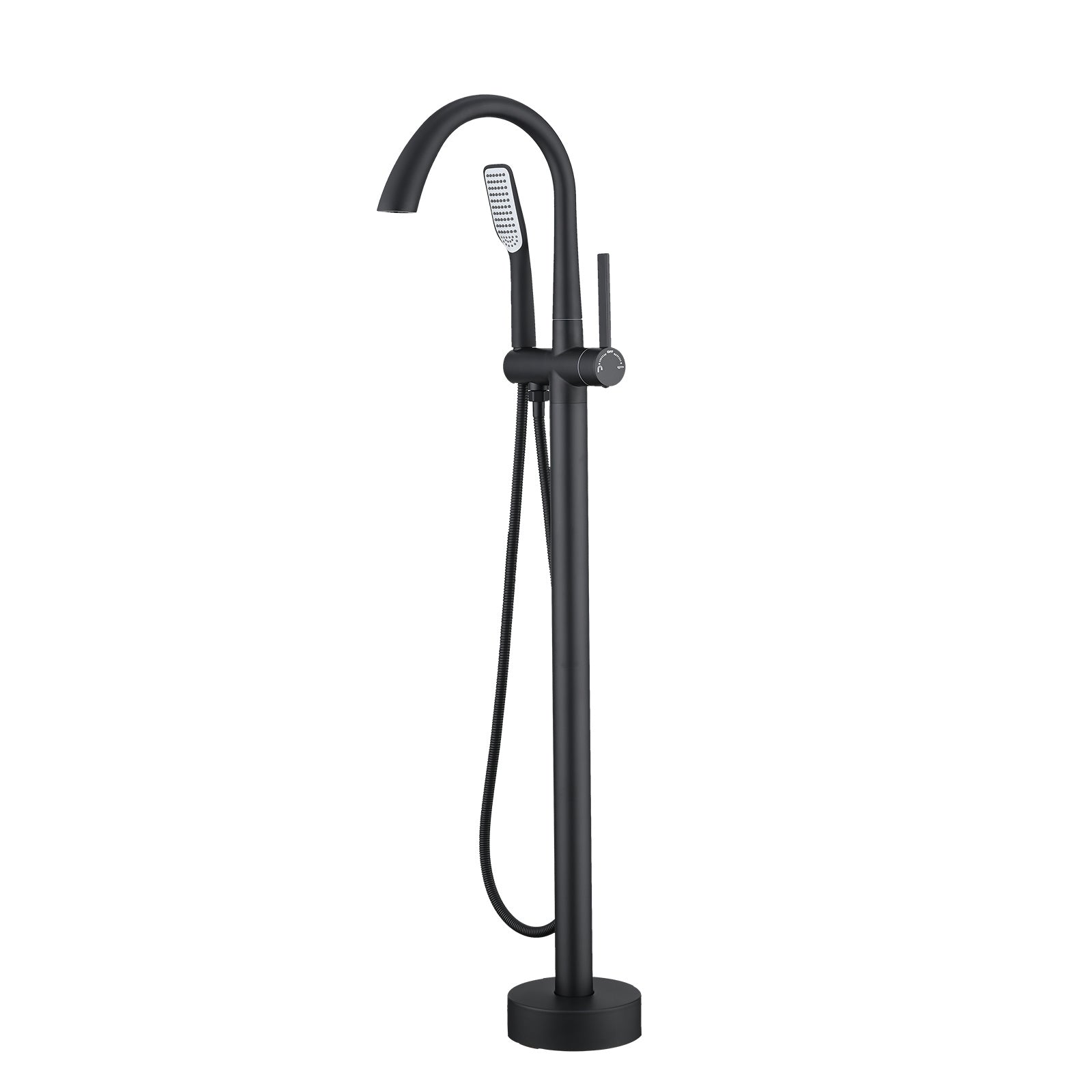 Tub Filler Faucet Single Handle Free Standing Bathtub Shower Mixer Tap with Hand Shower