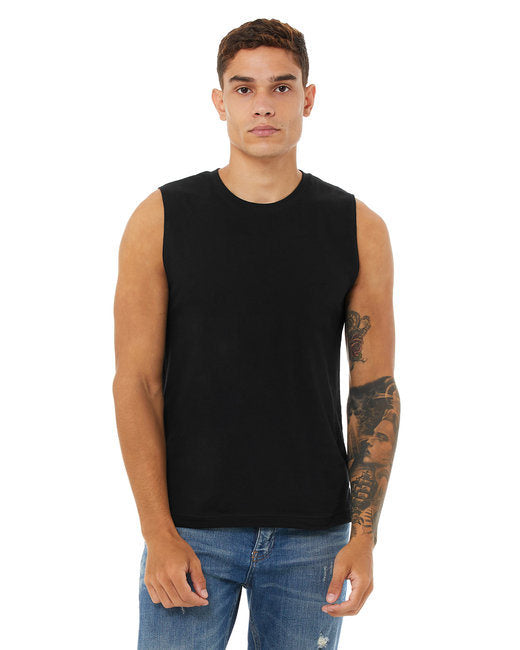 Unisex Jersey Muscle Tank - BLACK - S
