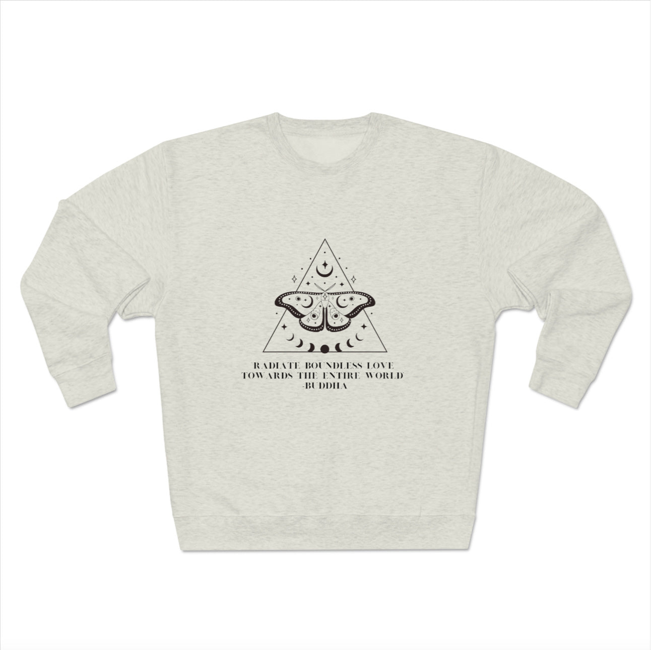 Bohemian Crewneck Sweatshirt with Buddha Quote