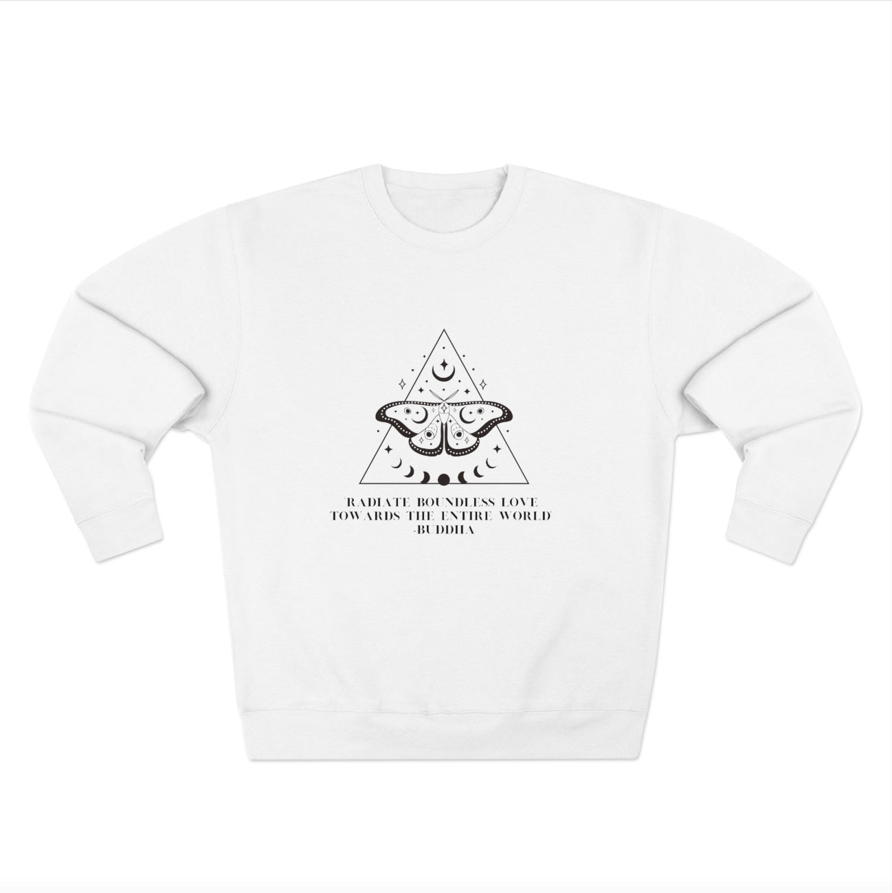 Bohemian Crewneck Sweatshirt with Buddha Quote