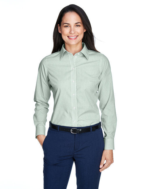Ladies' Crown Woven Collection™ Banker Stripe - DILL - S