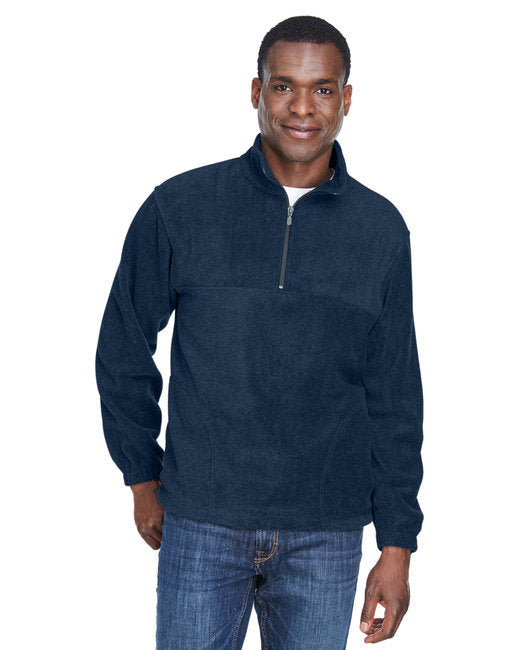 Adult 8 oz. Quarter-Zip Fleece Pullover - BLACK - S