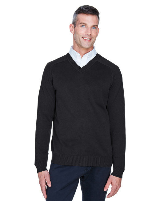 Men's V-Neck Sweater - GREY HEATHER - S