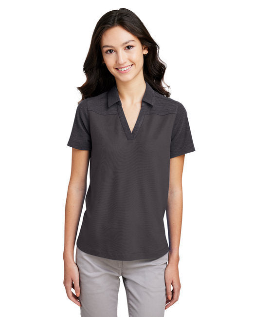 Ladies' Fusion ChromaSoft Colorblock Polo - CARBON/ CRBN HTH - XS