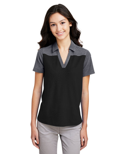 Ladies' Fusion ChromaSoft Colorblock Polo - CARBON/ CRBN HTH - XS