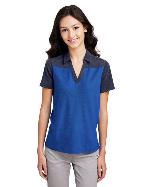Ladies' Fusion ChromaSoft Colorblock Polo - CARBON/ CRBN HTH - XS