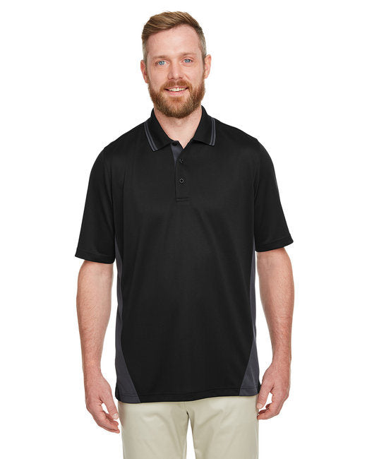 Men's Flash Snag Protection Plus IL Colorblock Polo - BLACK/ DK CHARCL - S
