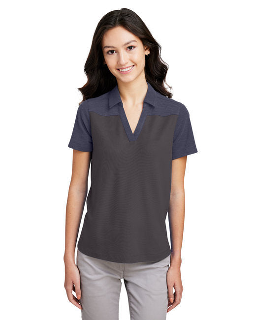 Ladies' Fusion ChromaSoft Colorblock Polo - CARBON/ CRBN HTH - XS