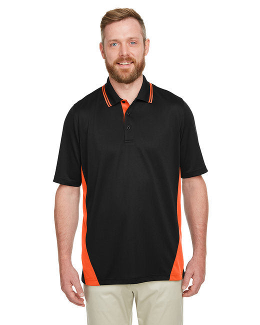 Men's Flash Snag Protection Plus IL Colorblock Polo - BLACK/ DK CHARCL - S