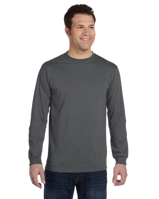 Men's 5.5 oz.; 100% Organic Cotton Classic Long-Sleeve T-Shirt - BLACK - S