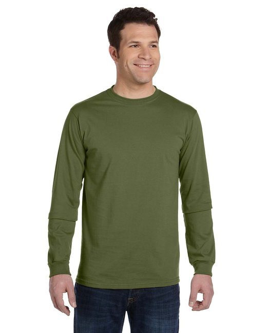 Men's 5.5 oz.; 100% Organic Cotton Classic Long-Sleeve T-Shirt - BLACK - S