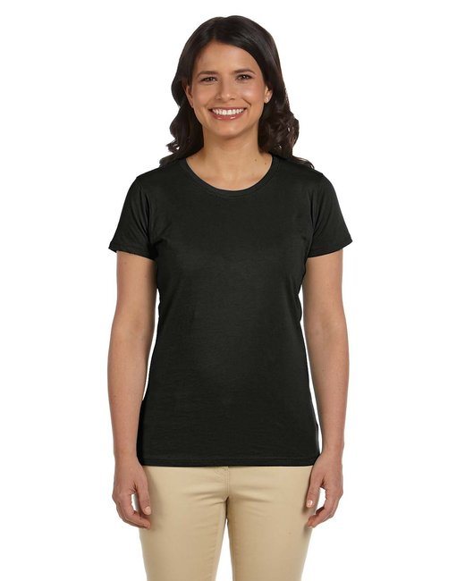 Ladies' 4.4 oz.; 100% Organic Cotton Classic Short-Sleeve T-Shirt - BLACK - S
