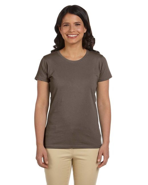 Ladies' 4.4 oz.; 100% Organic Cotton Classic Short-Sleeve T-Shirt - BLACK - S