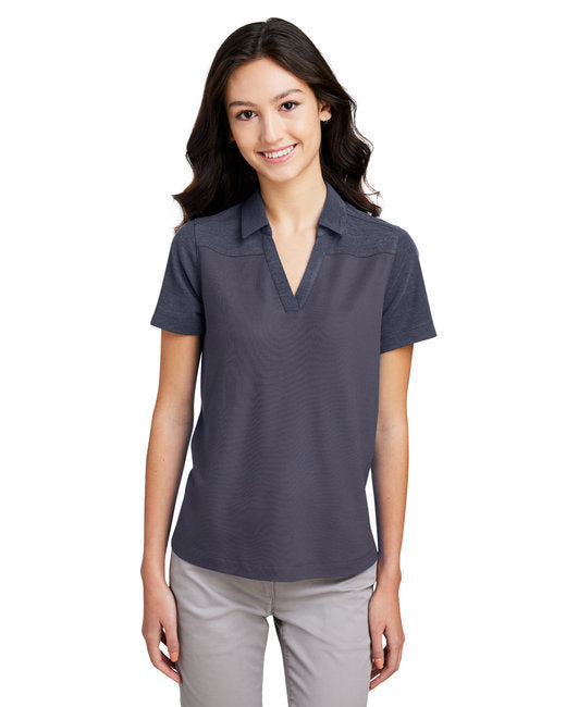 Ladies' Fusion ChromaSoft Colorblock Polo - CARBON/ CRBN HTH - XS