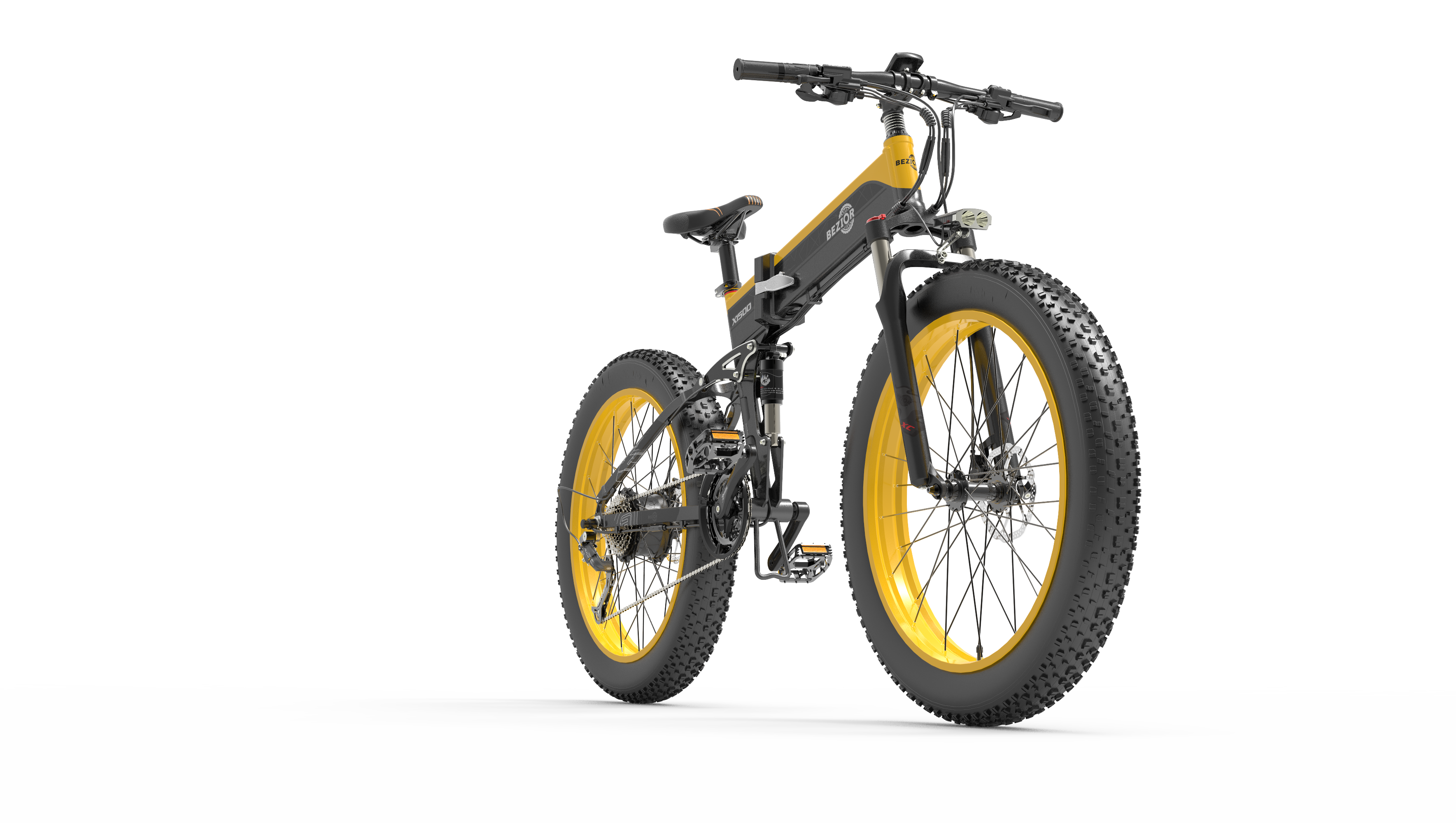Bezior X1500 Full Suspension 1500W Motor 48V 26inch Wheel Foldable Electric Bike