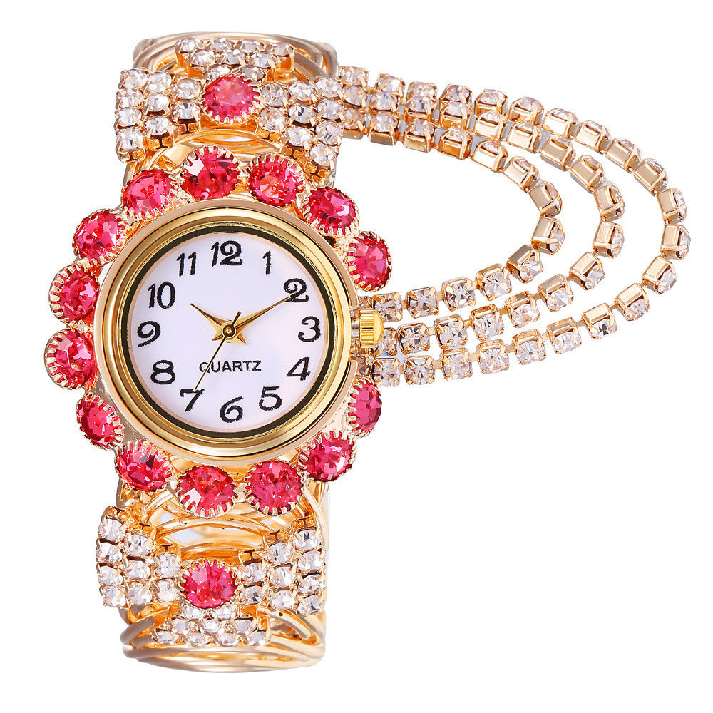 Ladies Diamond Alloy Temperament Quartz Watch