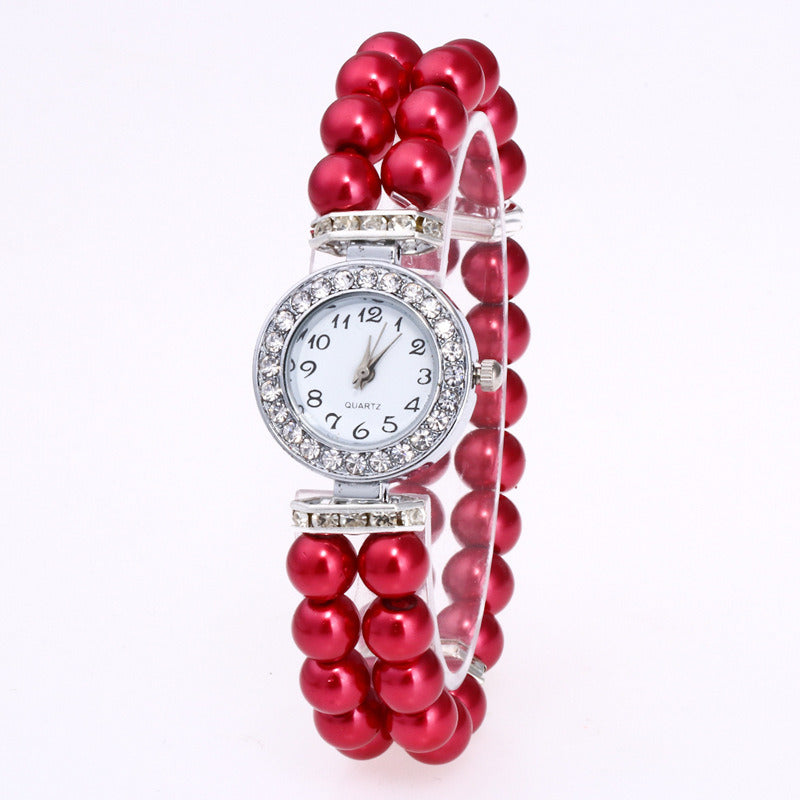 Delicate Small Dial Casual Watch With Round Diamond Decoration