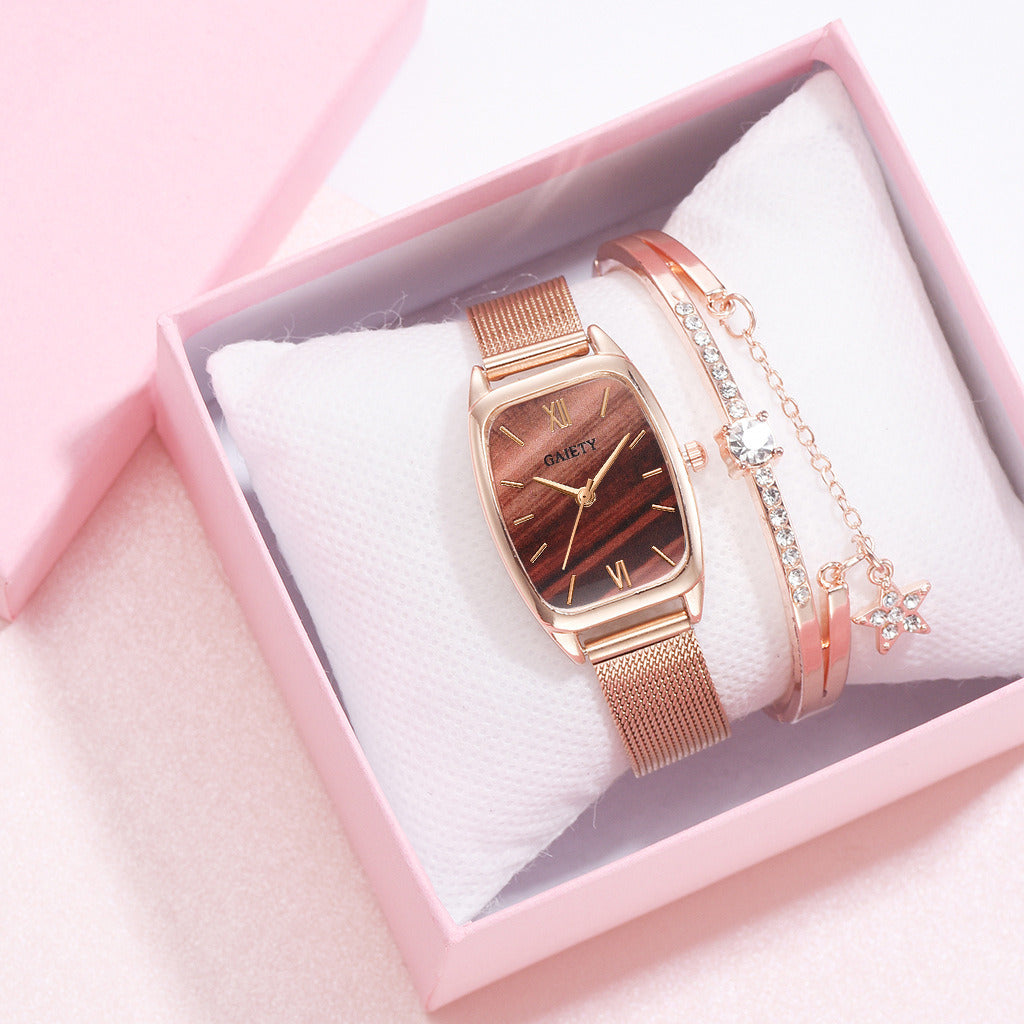 Ladies Quartz Watch Bracelet Set