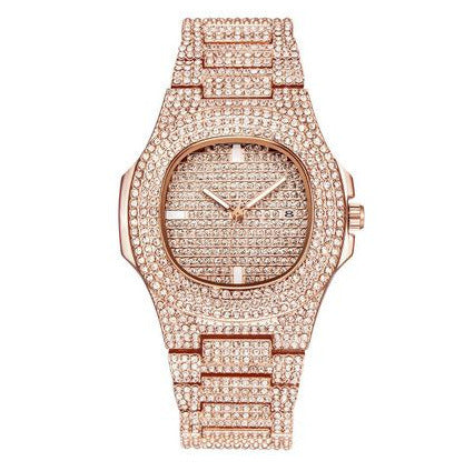 Ladies Gypsophila Calendar Diamond Steel Band Watch